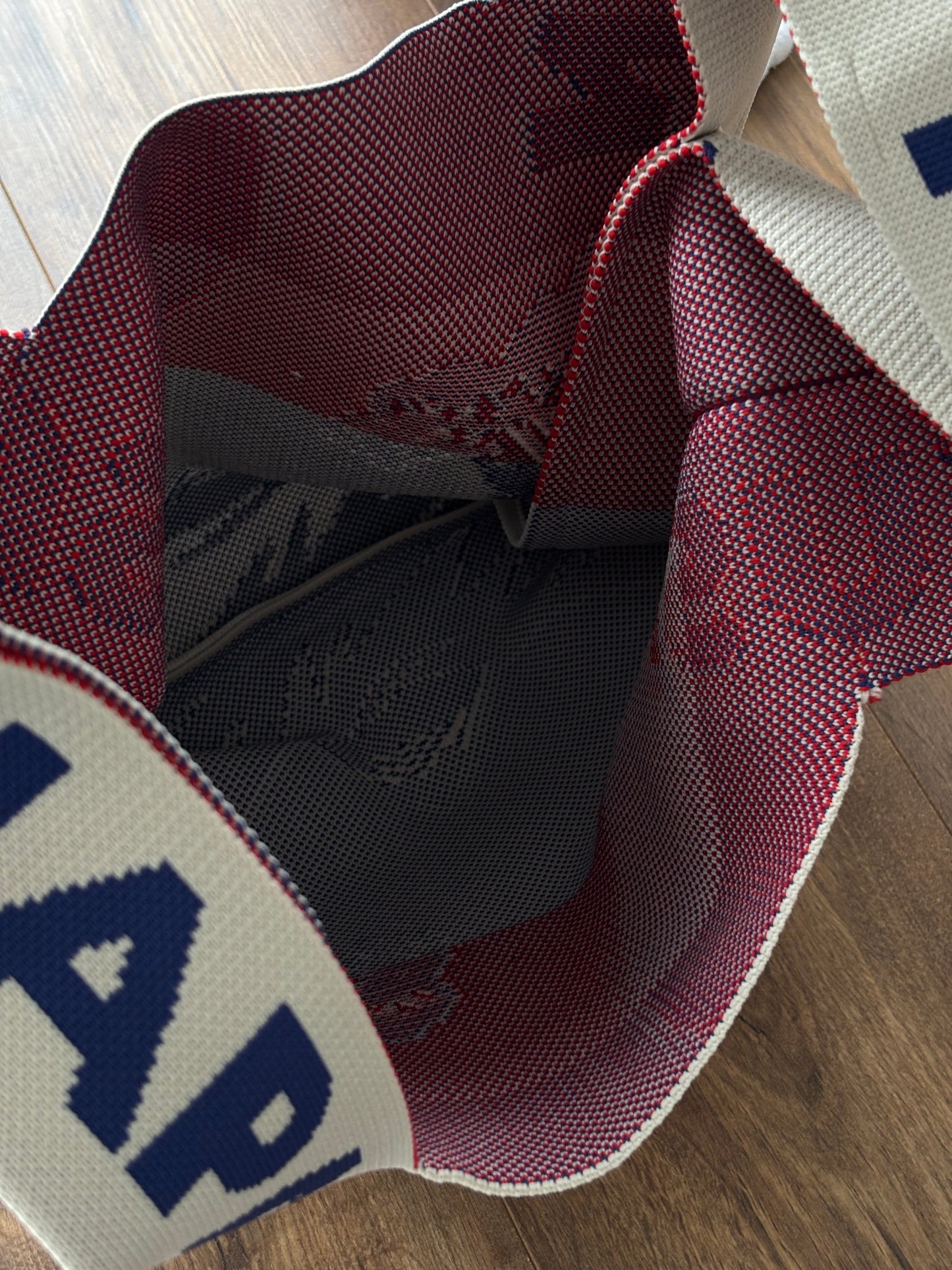 Japan woollen shopping tote bag