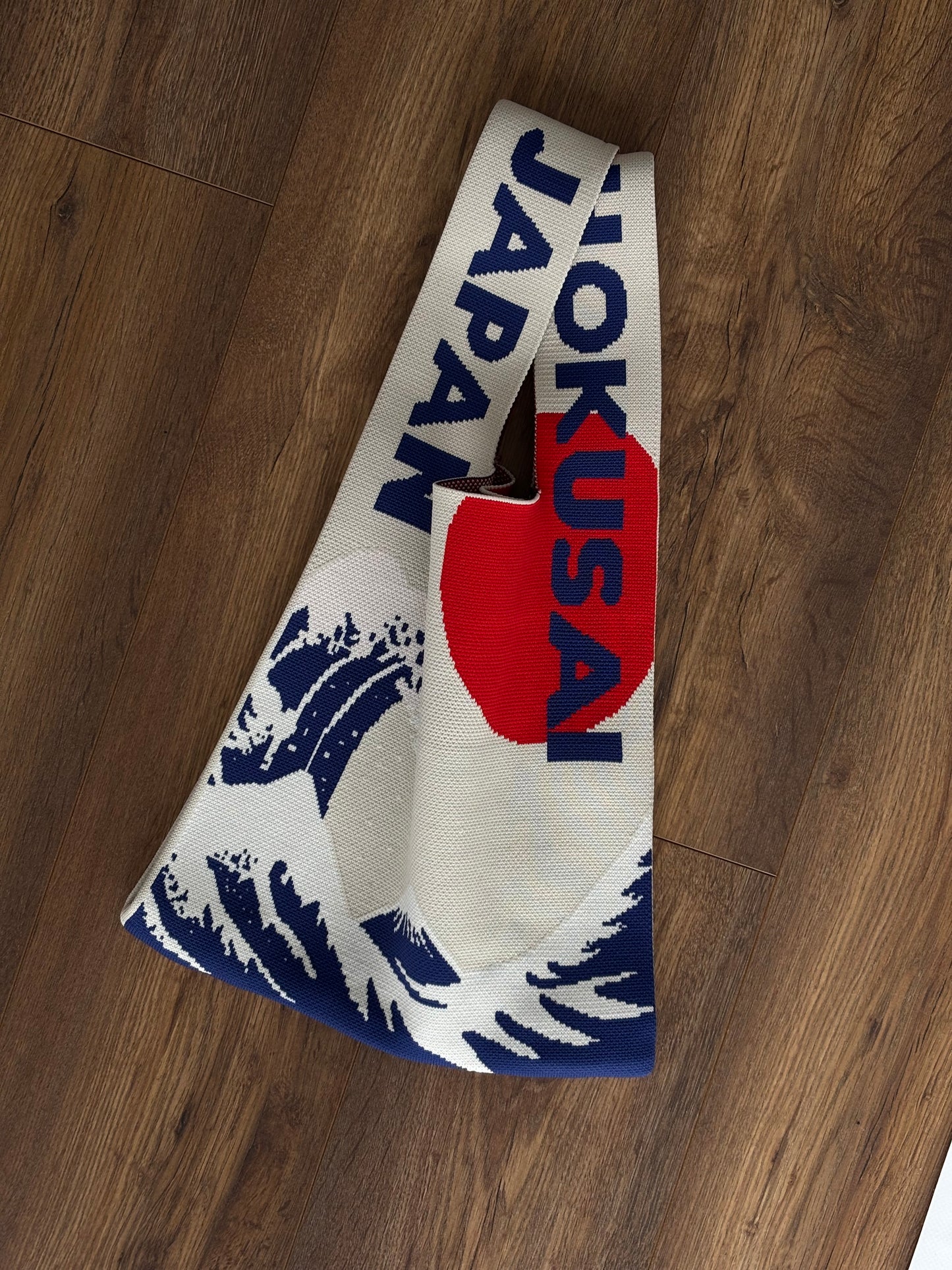 Japan woollen shopping tote bag