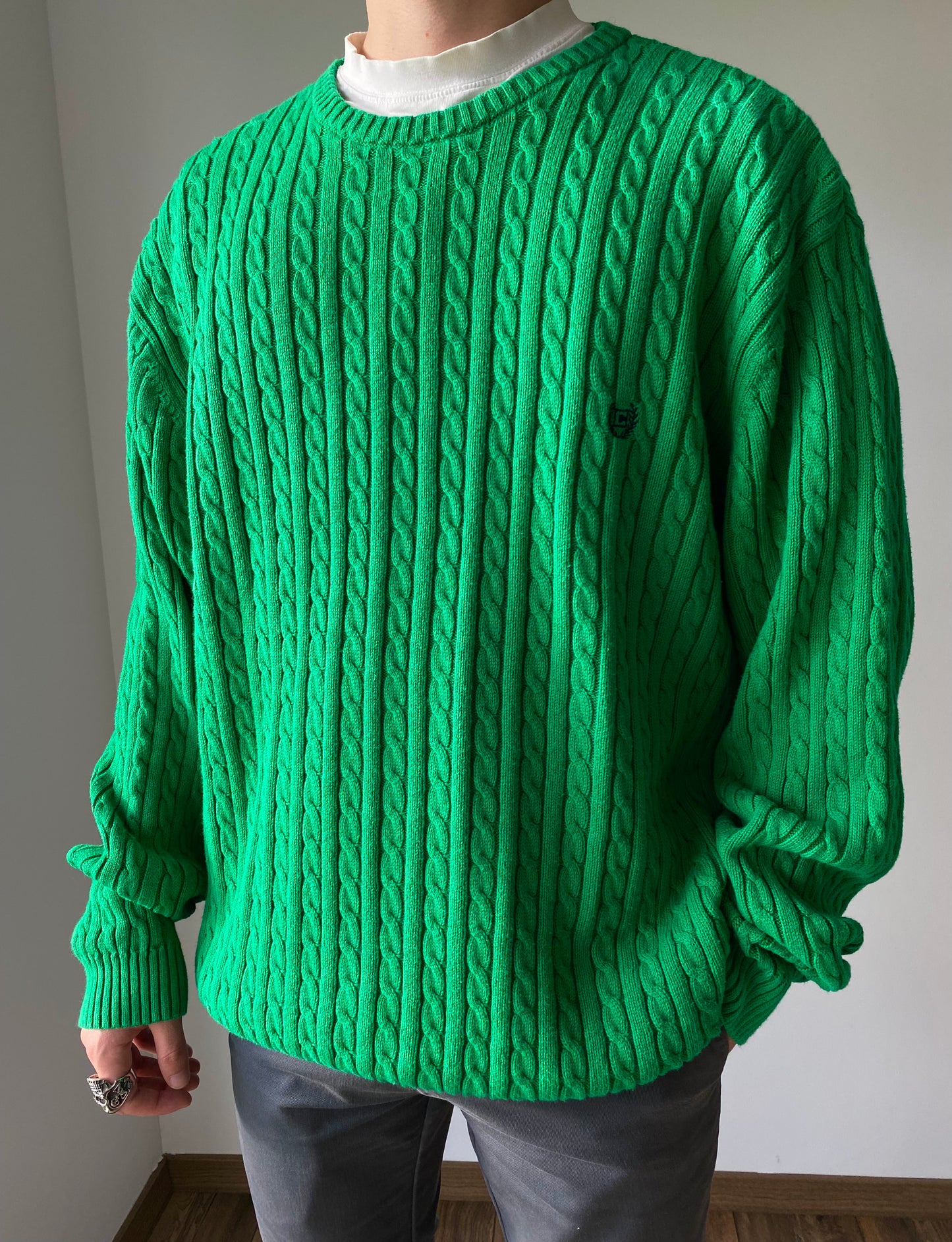 Chaps Green Knitt