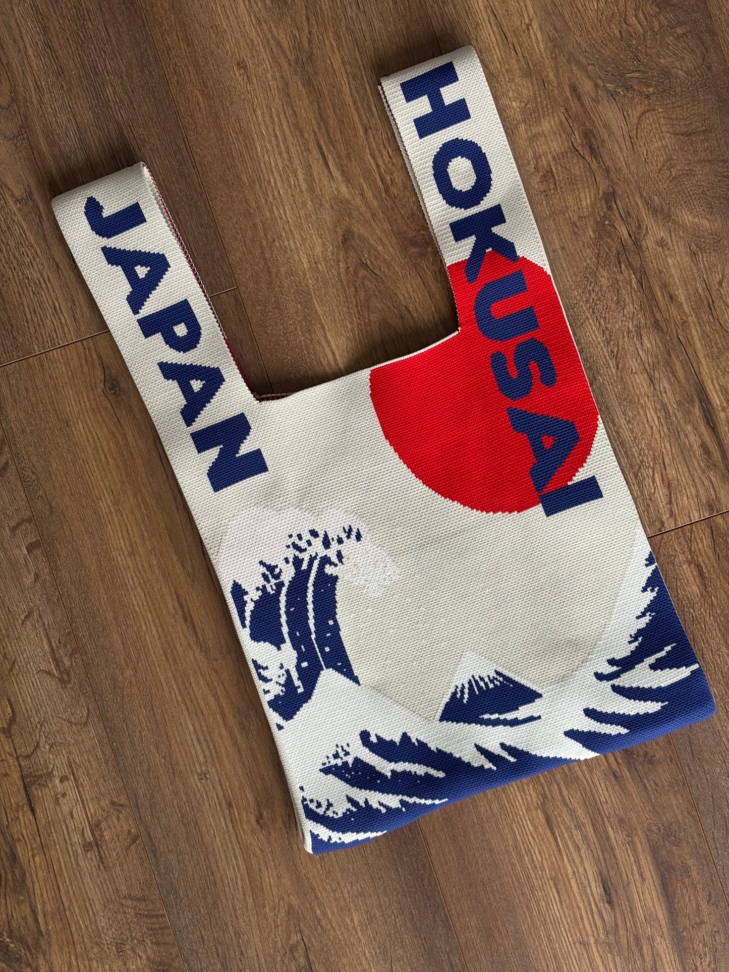 Japan woollen shopping tote bag